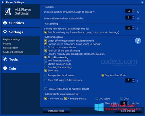 Screenshot ALLPlayer for Windows 8.1