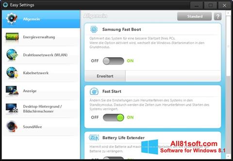 Screenshot Easy Settings for Windows 8.1