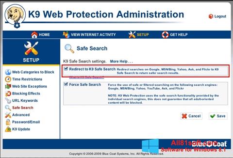 Screenshot K9 Web Protection for Windows 8.1