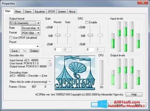 Screenshot AC3Filter for Windows 8.1