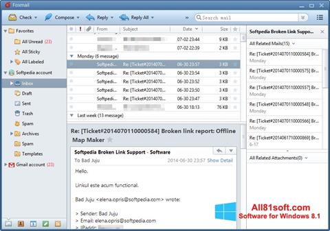 Screenshot FoxMail for Windows 8.1