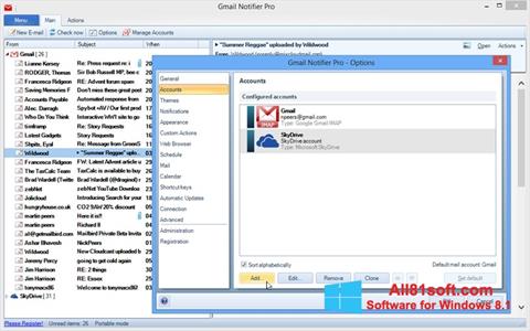 Screenshot Gmail Notifier for Windows 8.1
