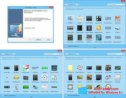 Screenshot 8GadgetPack for Windows 8.1