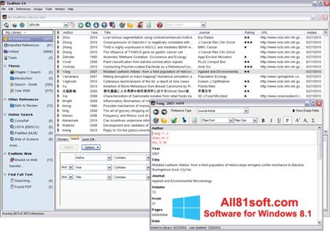 Screenshot EndNote for Windows 8.1