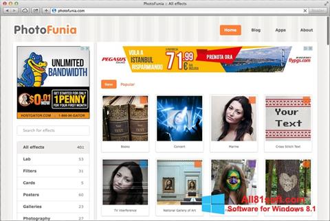 Screenshot PhotoFunia for Windows 8.1