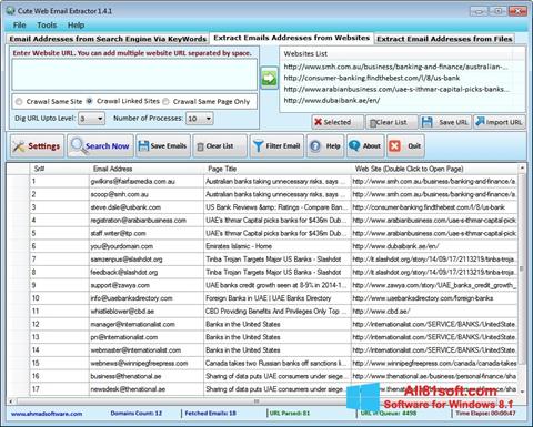 Screenshot eMail Extractor for Windows 8.1