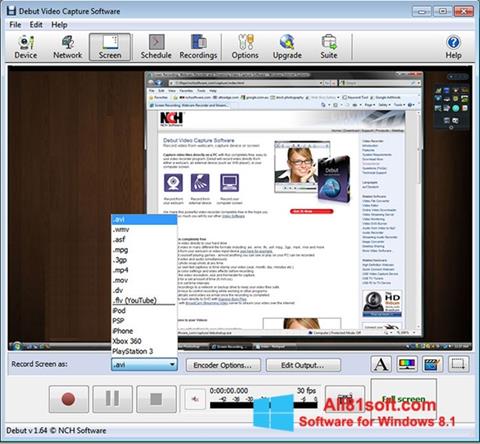 Screenshot Debut Video Capture for Windows 8.1