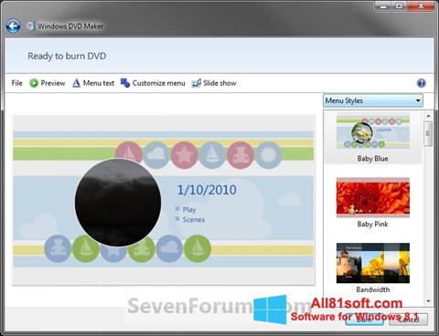 Screenshot DVD Maker for Windows 8.1