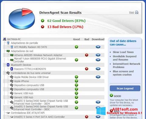 Screenshot DriverAgent for Windows 8.1