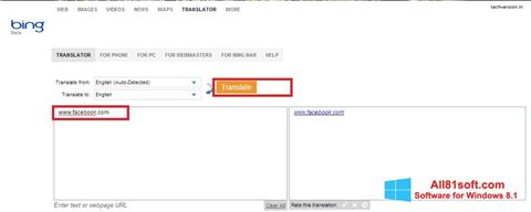 Screenshot Bing Translator for Windows 8.1