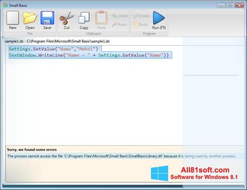 Screenshot Small Basic for Windows 8.1