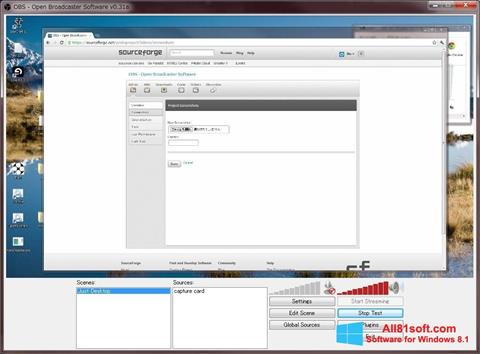 Screenshot Open Broadcaster Software for Windows 8.1