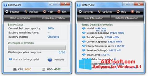Screenshot BatteryCare for Windows 8.1