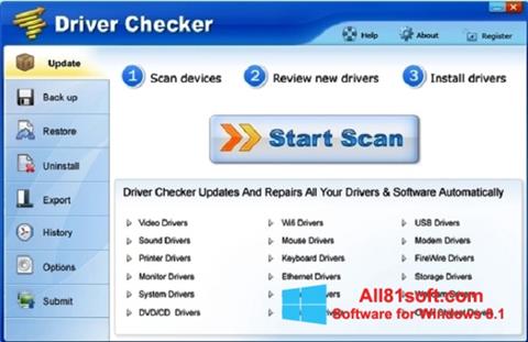 Screenshot Driver Checker for Windows 8.1