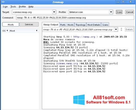 Screenshot Nmap for Windows 8.1