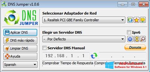 Screenshot DNS Jumper for Windows 8.1