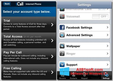 Screenshot iCall for Windows 8.1