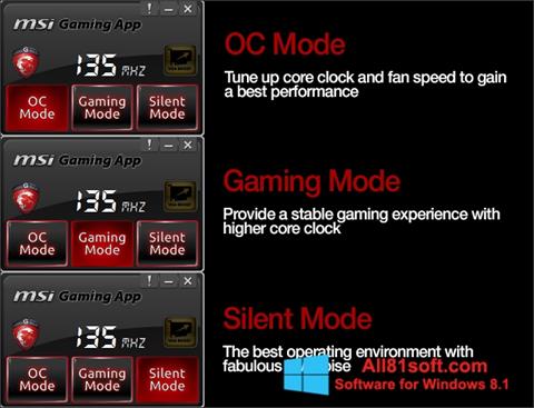 Screenshot MSI Gaming App for Windows 8.1