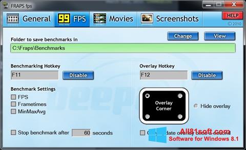 Screenshot Fraps for Windows 8.1