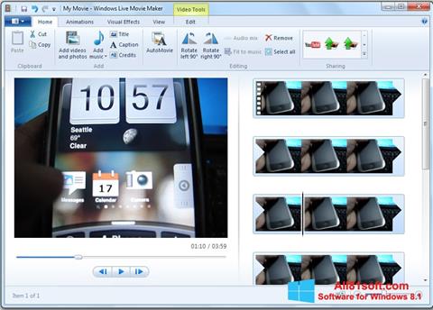 Screenshot Windows Live Movie Maker for Windows 8.1