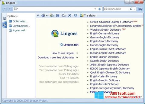 Screenshot Lingoes for Windows 8.1