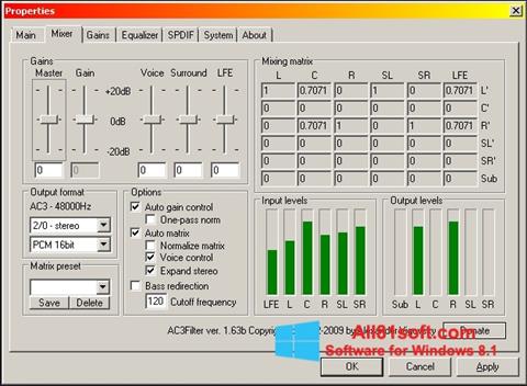 Screenshot AC3 Codec for Windows 8.1