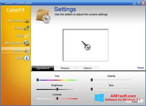 Screenshot CursorFX for Windows 8.1
