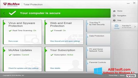 Screenshot McAfee Total Protection for Windows 8.1