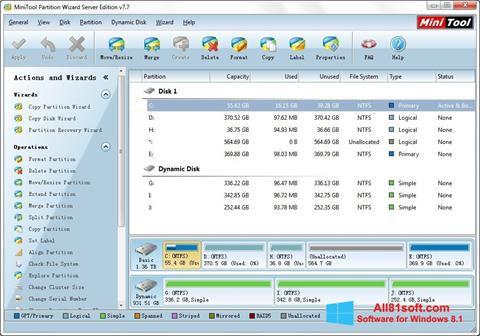 Screenshot MiniTool Partition Wizard for Windows 8.1