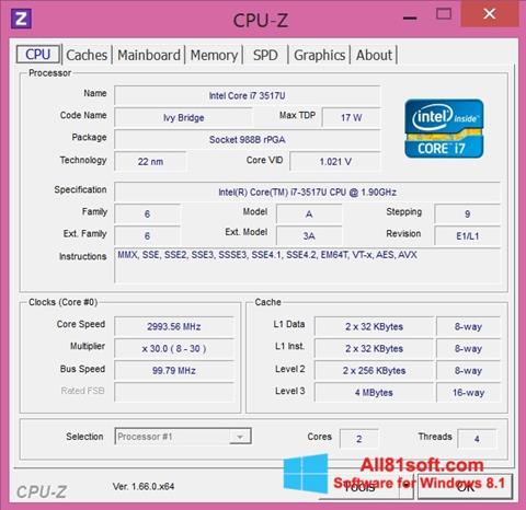 CPU-Z 2.08 for windows download