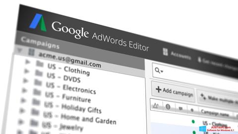 Screenshot AdWords Editor for Windows 8.1