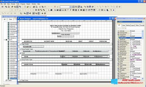 Screenshot Microsoft Visual FoxPro for Windows 8.1
