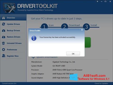 Screenshot Driver Toolkit for Windows 8.1