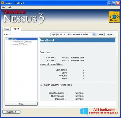 Screenshot Nessus for Windows 8.1