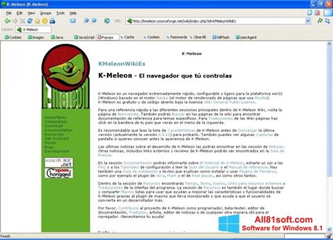 Screenshot K-Meleon for Windows 8.1