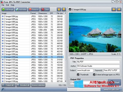 Screenshot JPG to PDF Converter for Windows 8.1