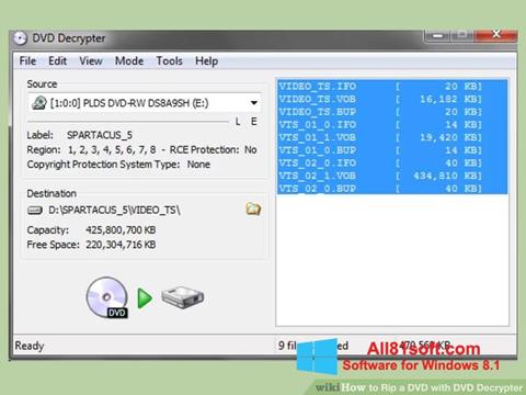Screenshot DVD Decrypter for Windows 8.1