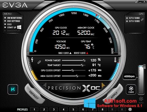 Screenshot EVGA Precision X for Windows 8.1