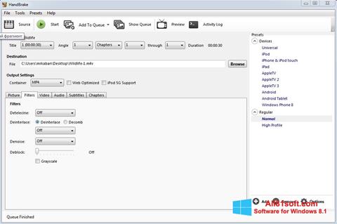 Screenshot HandBrake for Windows 8.1