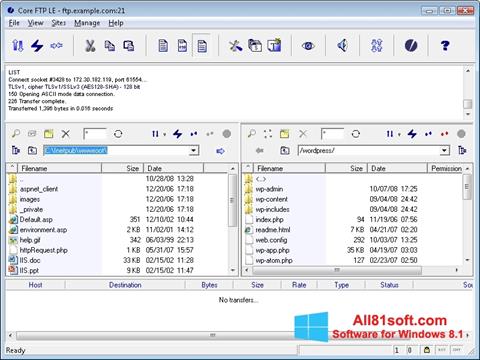 Screenshot Core FTP for Windows 8.1