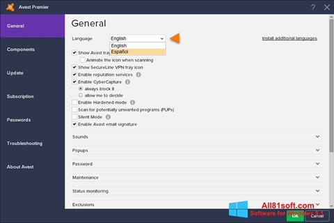Screenshot Avast for Windows 8.1