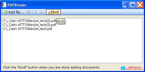 Screenshot PDFBinder for Windows 8.1