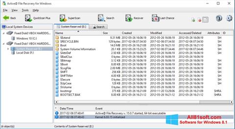 Screenshot Active File Recovery for Windows 8.1