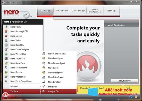 Screenshot Nero StartSmart for Windows 8.1