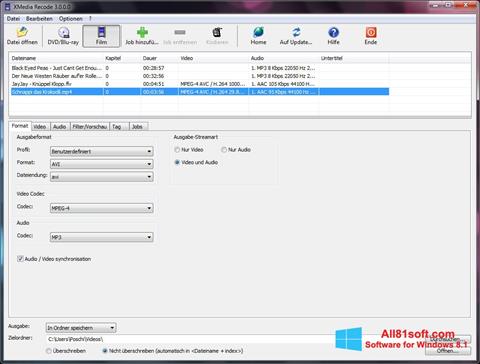 Screenshot XMedia Recode for Windows 8.1