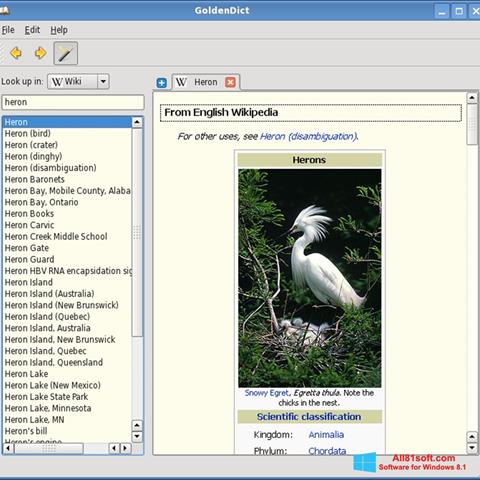 Screenshot GoldenDict for Windows 8.1