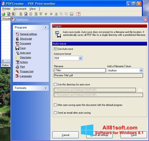 Screenshot PDFCreator for Windows 8.1