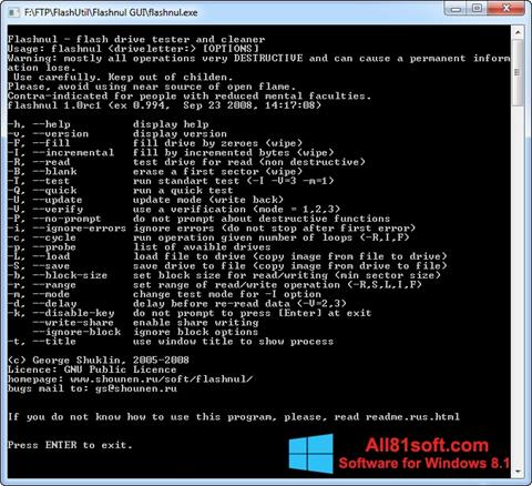 Screenshot Flashnul for Windows 8.1
