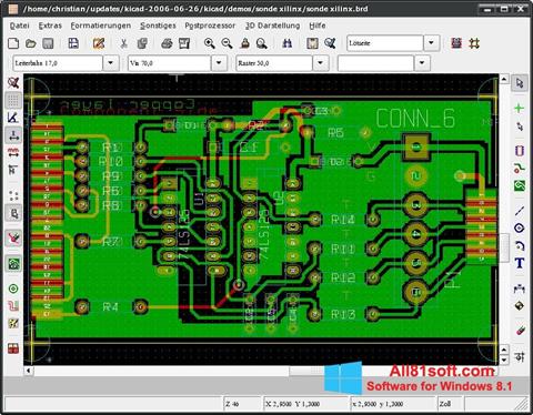 Screenshot KiCad for Windows 8.1