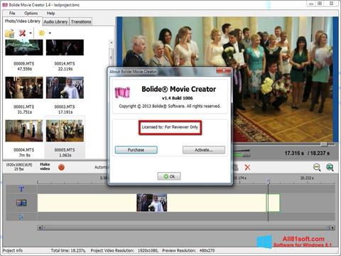 Screenshot Bolide Movie Creator for Windows 8.1